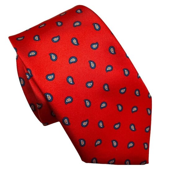 KETCH Mens Vintage Necktie NEW w/Tag Holiday Red  Tie Retro - Picture 1 of 8